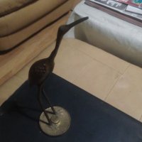 Скулптура бронзова Чапла, снимка 2 - Статуетки - 25320286