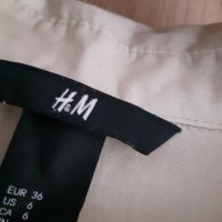 H&M - дълга бежова риза, снимка 3 - Ризи - 19750159