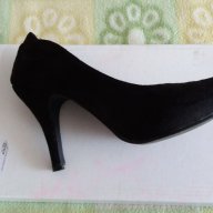 Велурени черни дамски обувки, снимка 6 - Дамски ежедневни обувки - 14662978