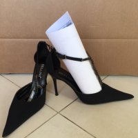Bellini черни обувки с камъни на ток/абитуриентски/официални N38, снимка 7 - Дамски обувки на ток - 22787646