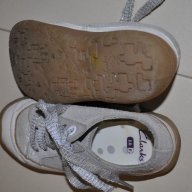 Clarks сребристи кожени обувки №28, UK10 F, снимка 10 - Детски маратонки - 15816437