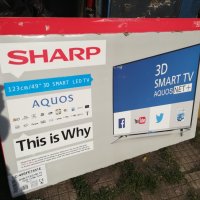 sharp smart tv-3d-49 инча-спукан екран-внос швеицария, снимка 1 - Телевизори - 21506114