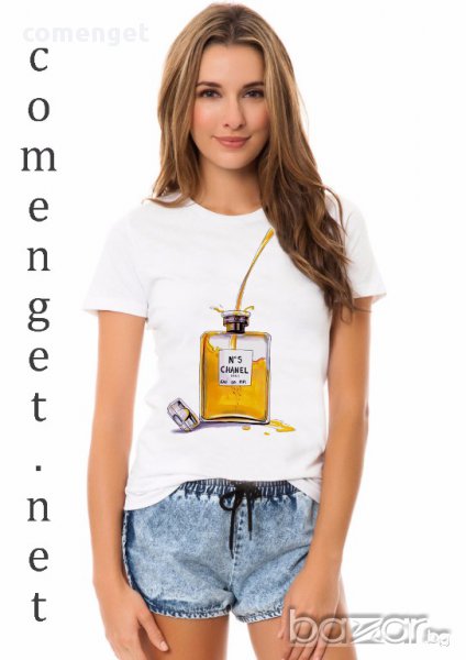 Промо цена! Дамска тениска PERFUME N5! Поръчай тениска С Твоя Снимка или идея, снимка 1