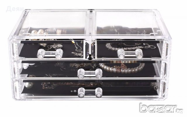 1759 Органаизер за козметика с чекмеджета, снимка 4 - Бижутерийни комплекти - 19532540