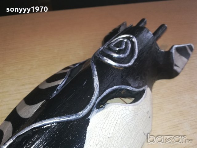 дървена маска-зебра-50х15х8см-внос швеицария, снимка 9 - Колекции - 20973842