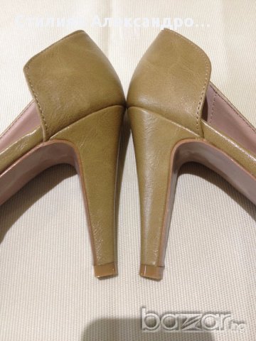 Елегантни дамски обувки цвят горчица, снимка 6 - Дамски обувки на ток - 14494236