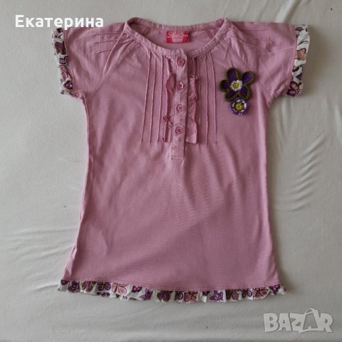 Блузки къс ръкав 7-8 г.- 6 броя, снимка 2 - Детски Блузи и туники - 24693721