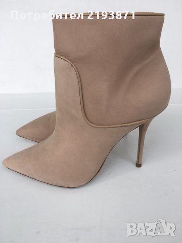 Италиански естествена кожа бежови Mai Piu Senza номер 40, снимка 7 - Дамски боти - 24349084