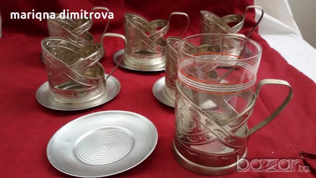руски стакани подстакани  мнц, снимка 2 - Антикварни и старинни предмети - 18472088