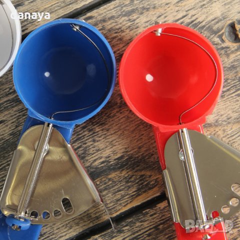 Пластмасова лъжица за сладолед с механизъм 50ml, снимка 3 - Прибори за хранене, готвене и сервиране - 25587634