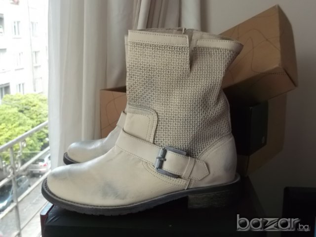 Bronx, нови ботуши, естествена кожа, 37 номер, сиви, снимка 10 - Дамски ботуши - 7544937