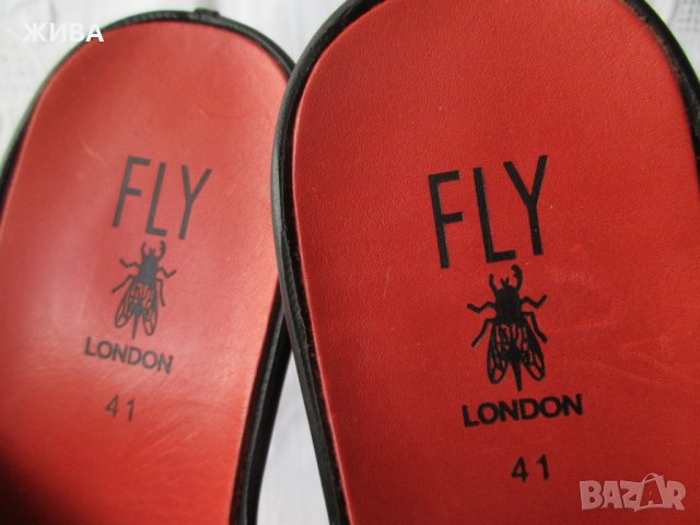 FLY LONDON черни дамски чехли на пкатформа, нови, с етикет, , снимка 7 - Чехли - 24267376