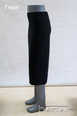 Черна вталена пола с висока талия марка by Hellene, снимка 3 - Поли - 18222417