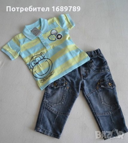 Детски лот от нова блузка Matalan и дънки за 1,5-2 г., снимка 2 - Детски комплекти - 22290285