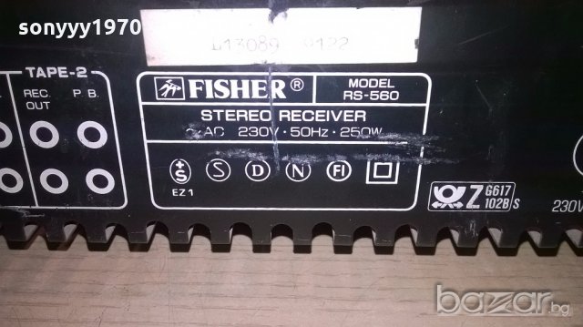 поръчан-fisher rs-560 receiver with equalizer-внос швеицария, снимка 16 - Ресийвъри, усилватели, смесителни пултове - 19856151