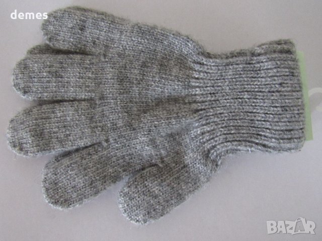  Машинно плетени детски ръкавици от вълна от як с 5 пръста,, снимка 4 - Шапки, шалове и ръкавици - 23022466