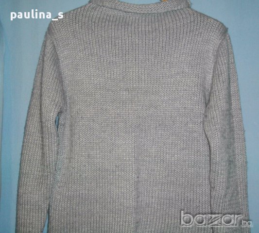 Дамски пуловер в сребърно сиво от вълна "W.Scena"®active / естествена вълна , снимка 5 - Блузи с дълъг ръкав и пуловери - 12232021