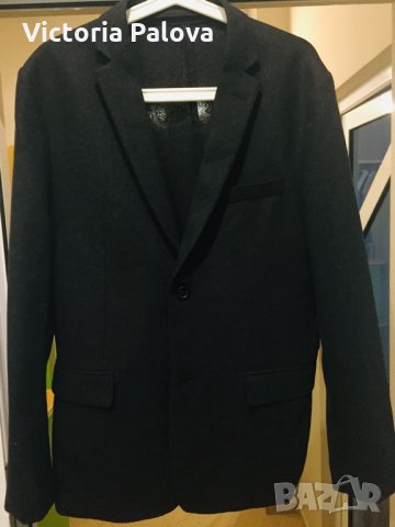 Прекрасно вълнено графитено сако 60%, снимка 9 - Сака - 24099314