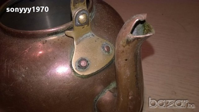 Metalutil fabrique au portugal-20x22см ретро чаиник-внос швеицария, снимка 13 - Антикварни и старинни предмети - 16643627