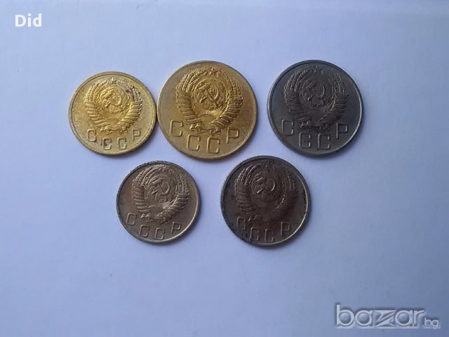 Стари 5 бр. копейки от 1956 г. , снимка 2 - Нумизматика и бонистика - 10820881