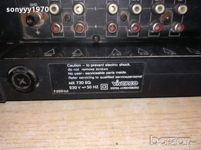 vivanco mx730eq-mixer/equalizer-внос франция, снимка 13 - Ресийвъри, усилватели, смесителни пултове - 21303400