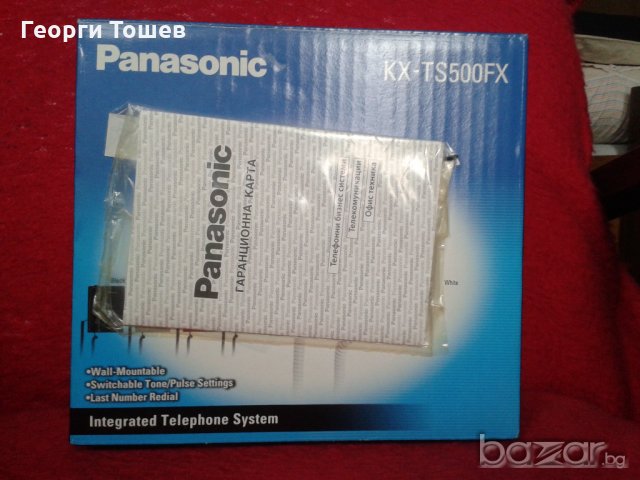 Продавам нов, стационарен телефон на фирмата -  PANASONIC, модел -  KX - TS 500 FX. , снимка 2 - Стационарни телефони и факсове - 18443973