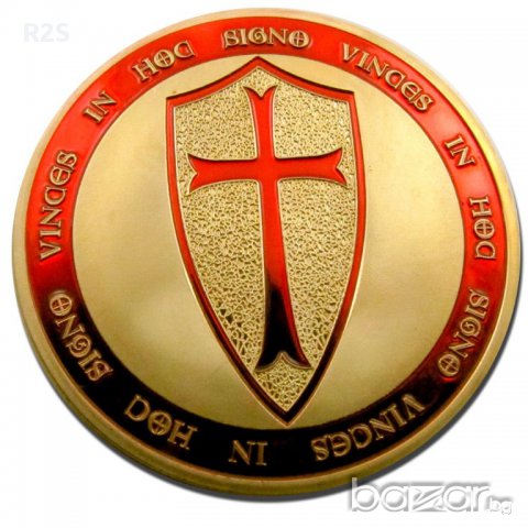 ПОЗЛАТЕН ТАМПЛИЕРСКИ ОРДЕН ПЛАКЕТ, снимка 2 - Нумизматика и бонистика - 8758850