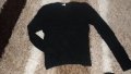 Изчистен модел черна блузка С размер:), снимка 1 - Блузи с дълъг ръкав и пуловери - 13875245