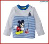 Mickey Mouse блуза с дълъг ръкав Мики Маус 9-12 месеца