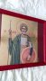 Икона на Свети вкм. Мина , репродукция с дървена рамка и стъкло, снимка 7