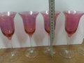 Сервиз чаши за вино цветно стъкло, снимка 8