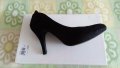 Велурени черни дамски обувки, снимка 6