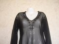 Fransa, нежна воалена черна блуза, М  , снимка 2