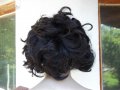 къса черна и прошарена кафява перука перуки, снимка 3