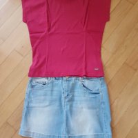 Детска дънкова пола Zara,къс панталон "7 for Mankind",блуза "7 for Mankind", суичър,14 г.момиче, снимка 4 - Детски комплекти - 25032738