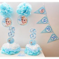 Украса и аксесоари за детски рожден ден на тема Елза от Замръзнаото кралство Frozen , снимка 2 - Други - 23840477