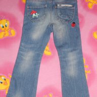 Дънки на Н&М с цветни бродерии , снимка 4 - Детски панталони и дънки - 11124964