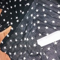 Нова дамска черна риза със звездички на Mango- размер -М-Л, снимка 5 - Ризи - 16093438