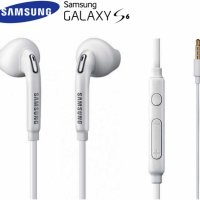 Бели слушалки за Samsung Galaxy S6, Edge handsfree микрофон