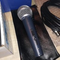 shure beta sm58s микрофон с кабел и кеис и стоика-от швеицария, снимка 3 - Микрофони - 20374213
