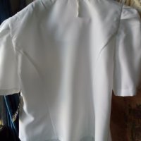 Леко бяло дамско сако с бродерия на раменете Quartz с къс ръкав, снимка 3 - Сака - 24445942