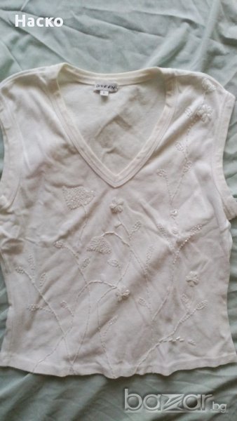 queen, лятна бяла дамска тениска - 5лв за двете, снимка 1