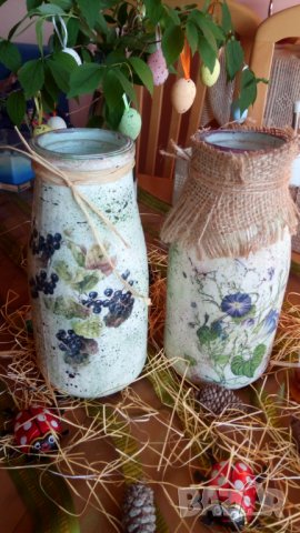 Декоративни вази, снимка 13 - Изкуствени цветя - 25227074