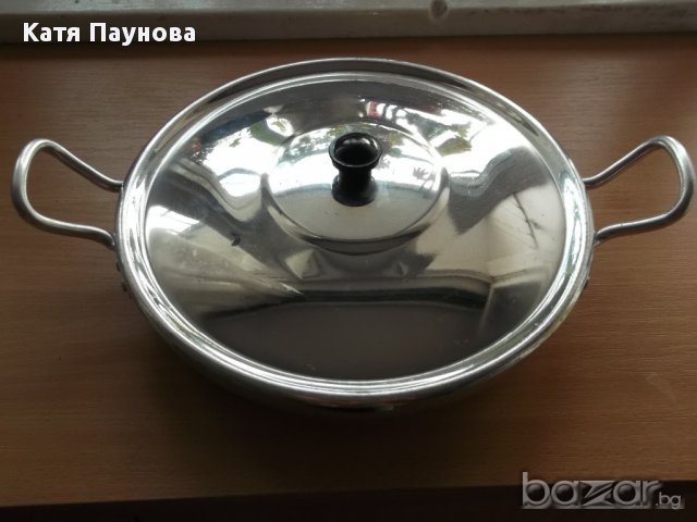 Нова алуминиева руска тава / тиган с капак, многопластово дъно, снимка 1 - Съдове за готвене - 8989728