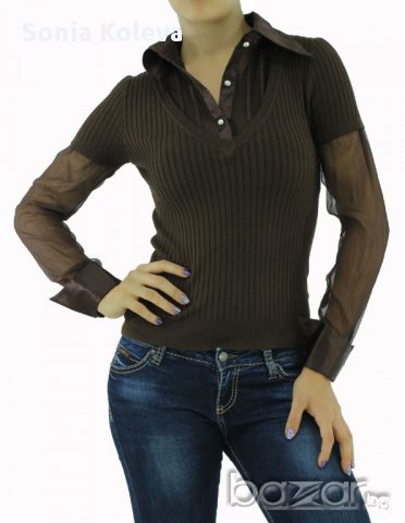 ПРОМО!! Дамска блуза/риза K 8001, снимка 1 - Блузи с дълъг ръкав и пуловери - 8388823