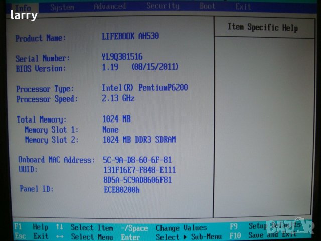Fujitsu-siemens Lifebook AH530 лаптоп на части, снимка 4 - Части за лаптопи - 21608711