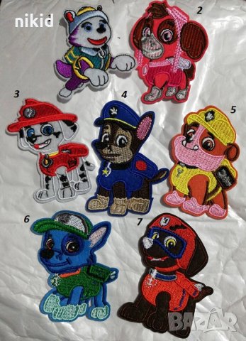Пес патрул Paw patrol големи апликация бродерия нашивка за дреха дрехи самозалепваща се