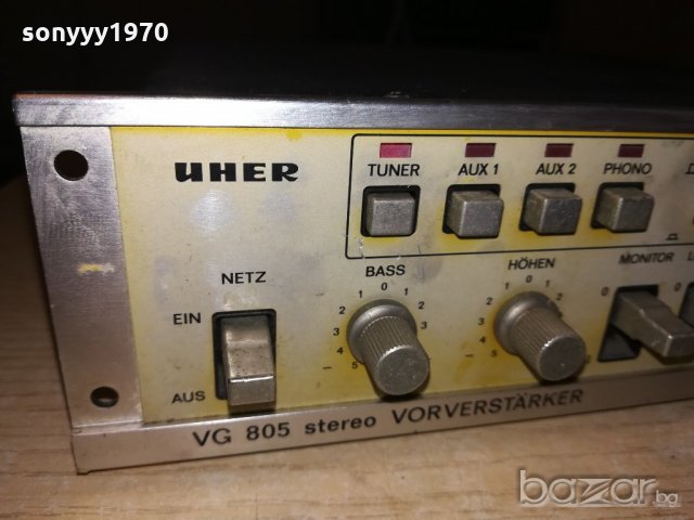 uher vg805 preamplifier-made in japan-внос швеицария, снимка 6 - Ресийвъри, усилватели, смесителни пултове - 20619683