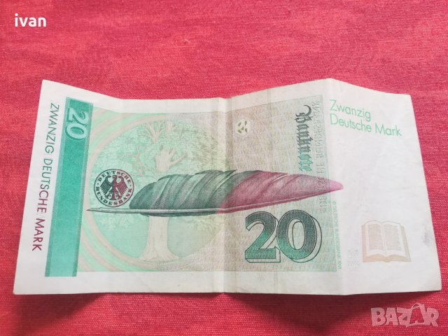 Изкупувам банкноти от 20 западно  германски марки. Може и количества. , снимка 2 - Нумизматика и бонистика - 23459598