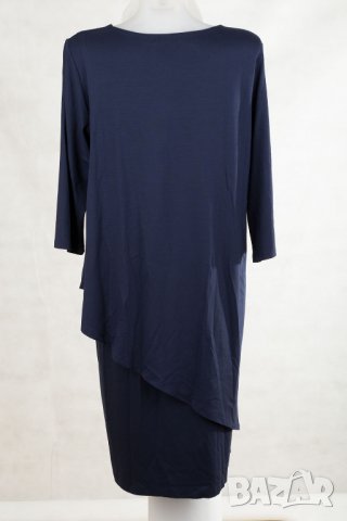 Тъмносиня двупластова рокля марка Lental - 2XL, снимка 4 - Рокли - 25567533